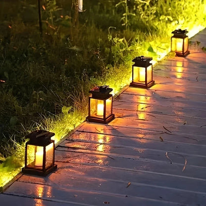 Solar LED Lantern with Hanging Clip and Light Wire – Waterproof Outdoor Lighting for Patio and Balcony