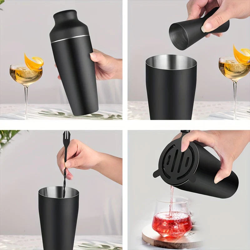 Stainless Steel Professional Cocktail Set – Complete Bartender Kit for Perfectly Crafted Drinks