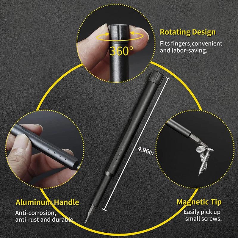 24-Piece Professional Screwdriver Set with Magnetic Tips for Precision Tasks