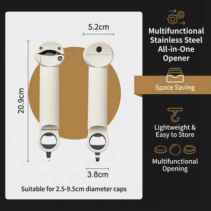 Multifunctional Stainless Steel All-in-One Opener