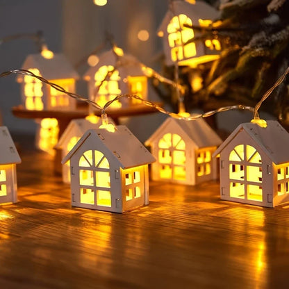 LED String Lights with Tiny House Decorations – Indoor Holiday Fairy Lighting