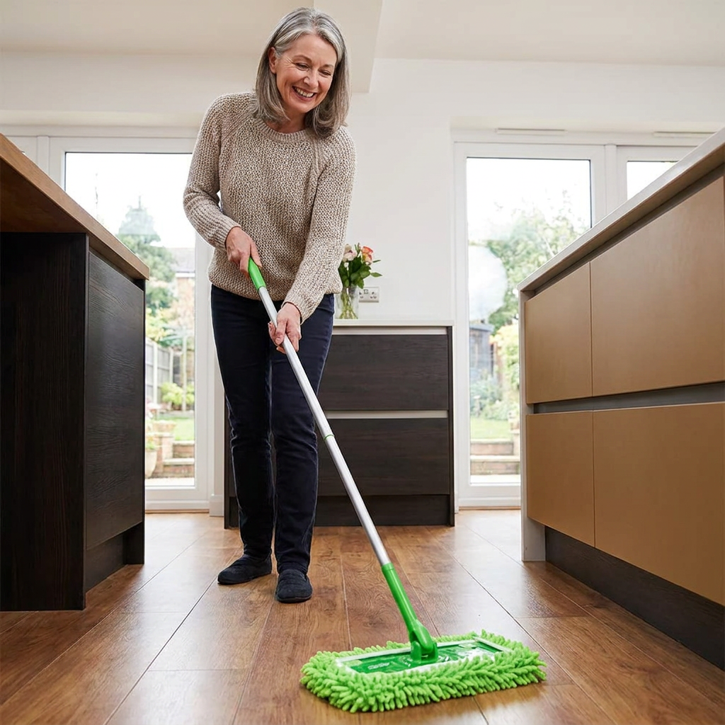 Reusable Microfiber Mop Pads for Swiffer Sweeper – Washable Wet & Dry Floor Cleaning Refills