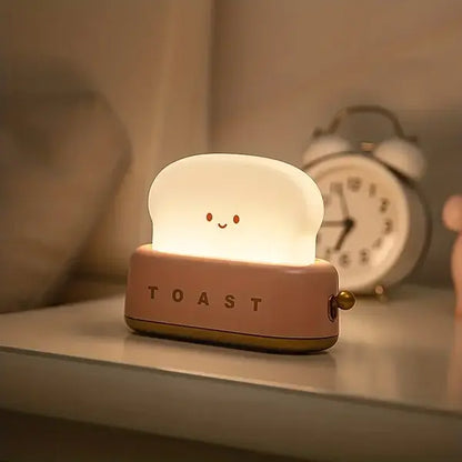 Cozy Glow - Kawaii Toast LED Night Light For Bedroom Ambience