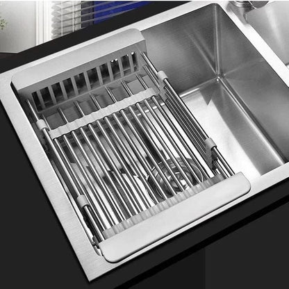 Adjustable Sink Dish Draining Rack – Space-Saving Kitchen Organizer for Crockery and Vegetables