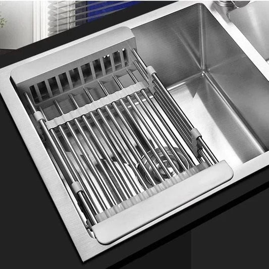 Adjustable Sink Dish Draining Rack – Space-Saving Kitchen Organizer for Crockery and Vegetables
