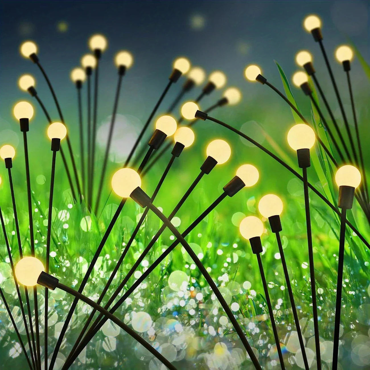 Solar LED Garden Lights with Adjustable Spheres – Waterproof Outdoor Lighting for Flower Beds and Walkways
