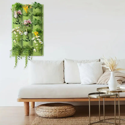 Wall-Mounted Felt Garden Planter – 3D Non-Woven Vertical Hanging Plant Bag