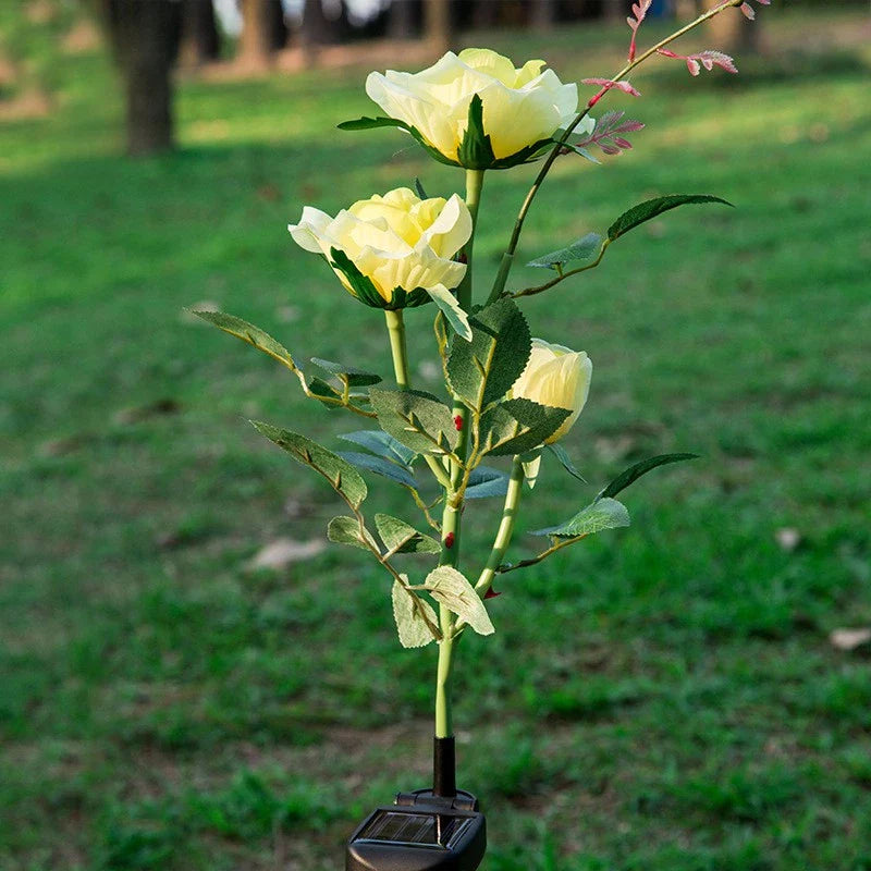 Solar-Powered Garden Rose Lights – Decorative Outdoor Lighting with Solar Panel