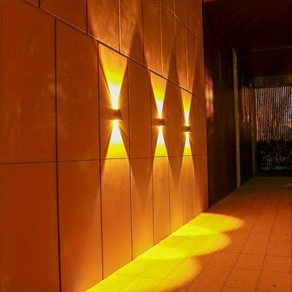 Modern Led Outdoor Wall Light with Up & Down Light - Waterproof Wall Light for House Facades and Entrance Areas