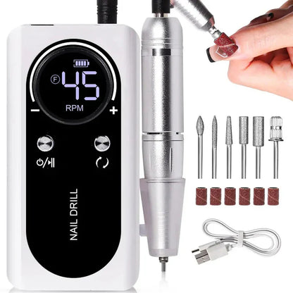 Portable Manicure Kit With Nail Drill