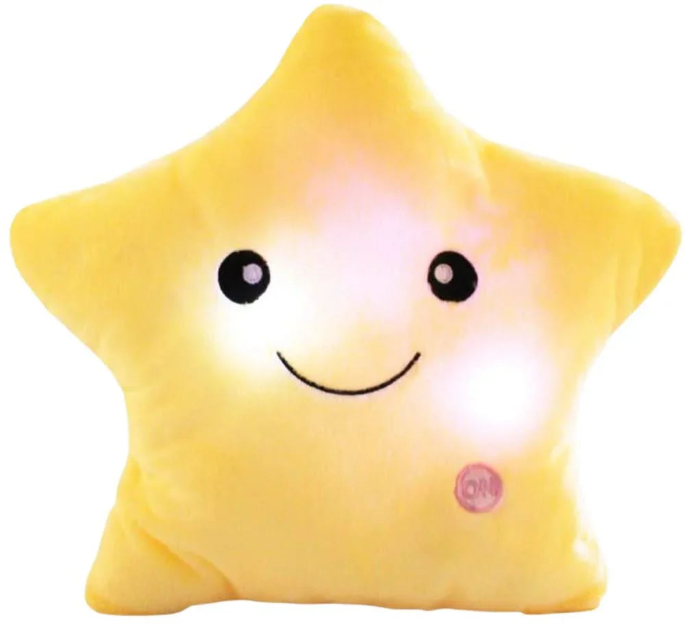 LED Luminous Star Pillow – Soft Fabric Cushion with Color Changing Lights and Adorable Design
