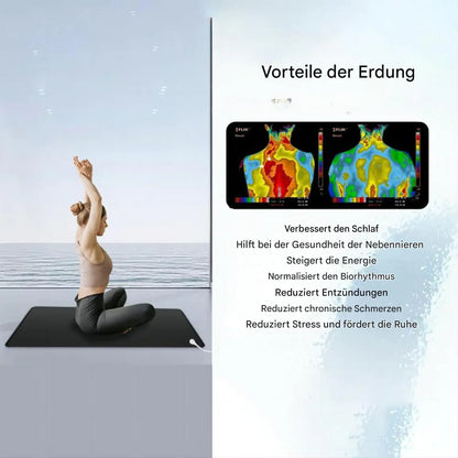 Carbon Leather Grounding Mat for Electronics and Health Improvement