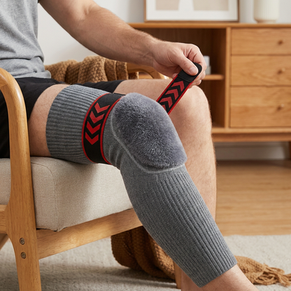 Universal Long Knee Warmers with Thick Faux Fur Lining for Winter