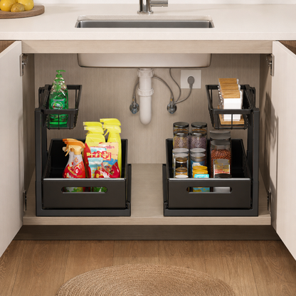 2-Tier Pull-Out Under-Sink Storage Organizer