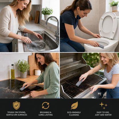 Reusable Pumice Scouring Pads for Tough Household & Kitchen Cleaning