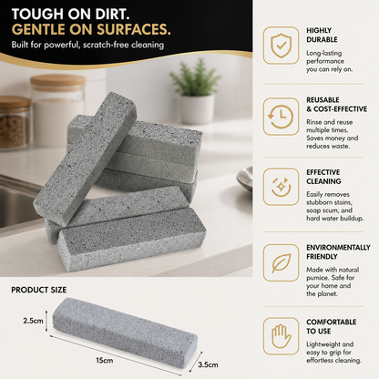 Reusable Pumice Scouring Pads for Tough Household & Kitchen Cleaning