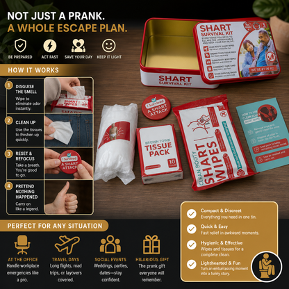 Funny Shart Survival Kit – Ultimate Poop Prank Gift Set