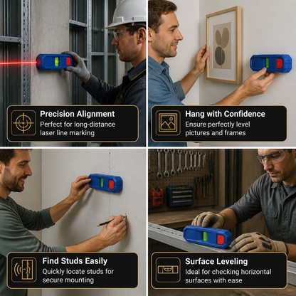 3-in-1 Magnetic Laser Level & Stud Finder