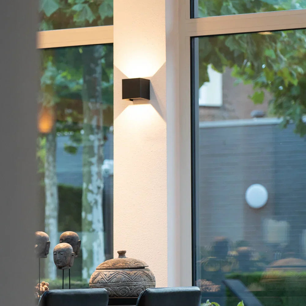 LED Cube Wall Light – Modern Outdoor Waterproof Sconce