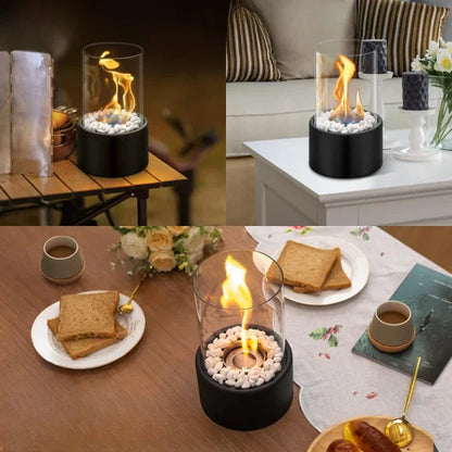 Contemporary Portable Tabletop Fire Lantern