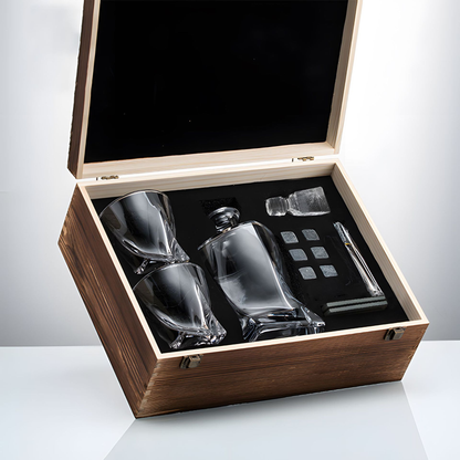 Premium Crystal Whiskey Set With Decanter And Tumblers