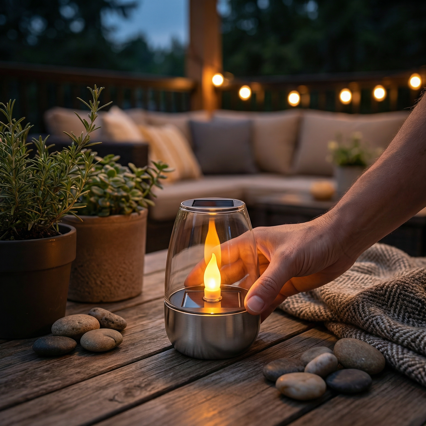 LED Solar Candle Light – Flameless & Weatherproof for Outdoor Use