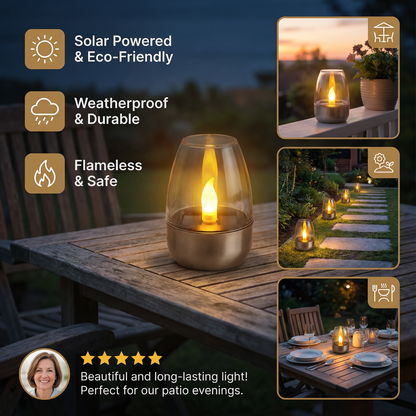 LED Solar Candle Light – Flameless & Weatherproof for Outdoor Use