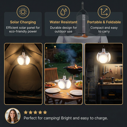 Portable Solar Outdoor Foldable Ball Lamp