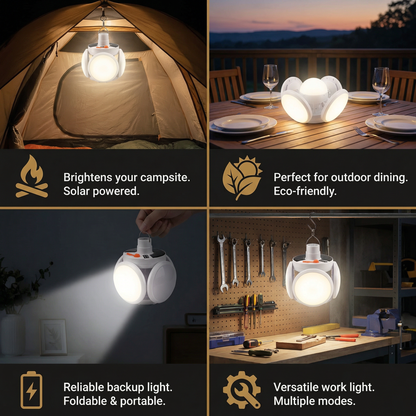 Portable Solar Outdoor Foldable Ball Lamp
