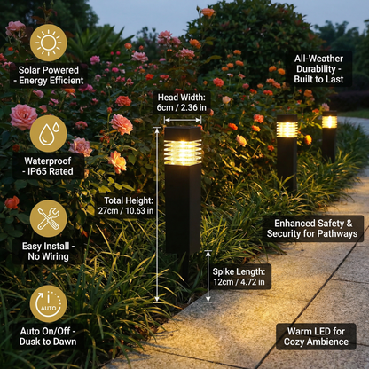 Solar LED Ground Lights – Waterproof Garden Lights for Pathway, Lawn & Patio