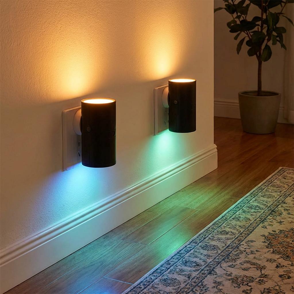 LED Plug-in Night Light – Dimmable with Light Sensor for a Cozy Home