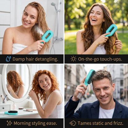 Anti-Frizz Spray Hair Brush – Smooths Flyaways and Makes Hairstyling Easier