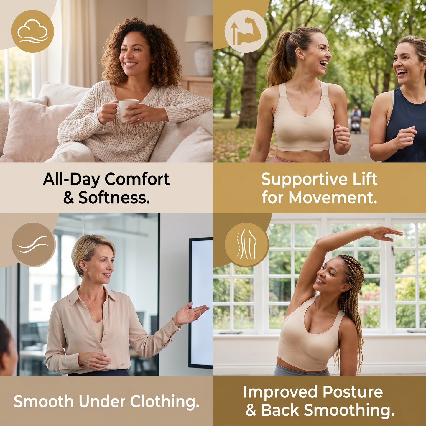 Seamless Full-Coverage Bra – Supportive Lift for Plus Sizes