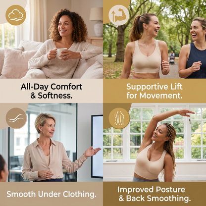 Seamless Full-Coverage Bra – Supportive Lift for Plus Sizes