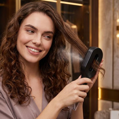 Anti-Frizz Spray Hair Brush – Smooths Flyaways and Makes Hairstyling Easier