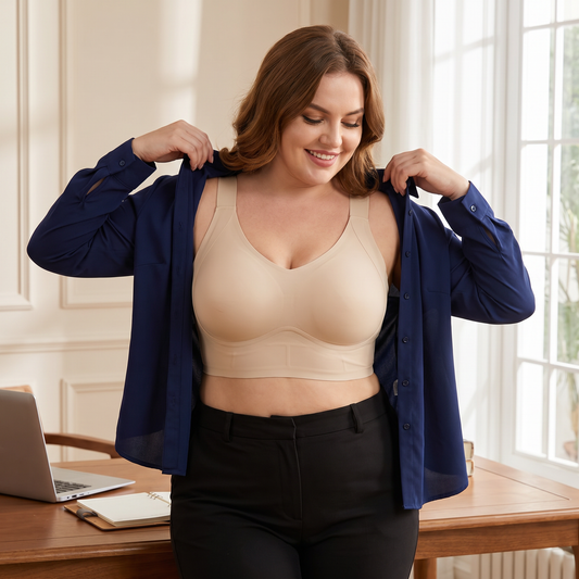 Seamless Full-Coverage Bra – Supportive Lift for Plus Sizes