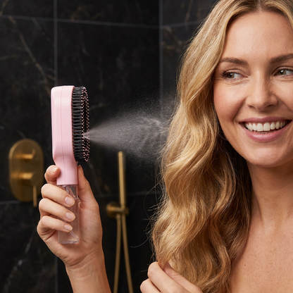 Anti-Frizz Spray Hair Brush – Smooths Flyaways and Makes Hairstyling Easier