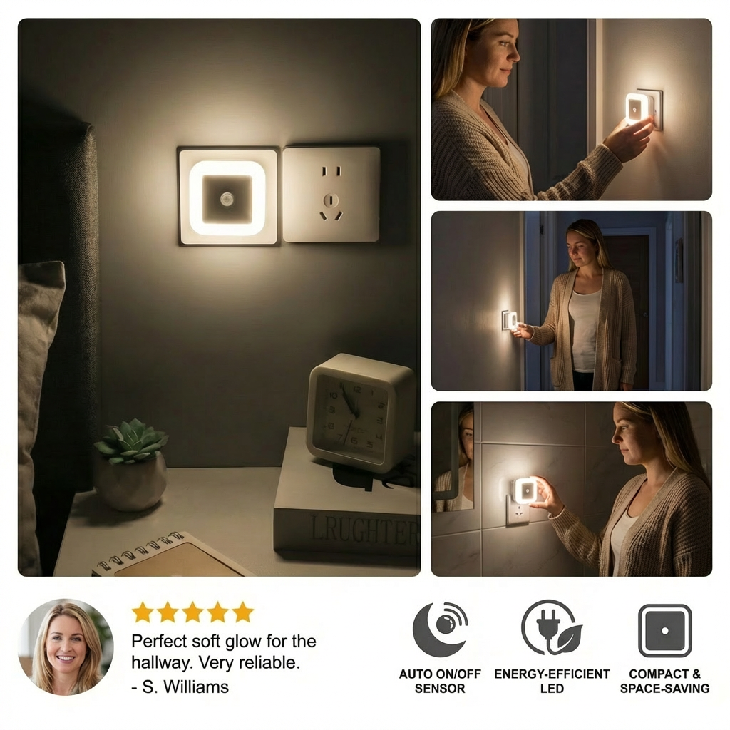 LED Night Light Set with Sensor – Compact & Energy-Efficient