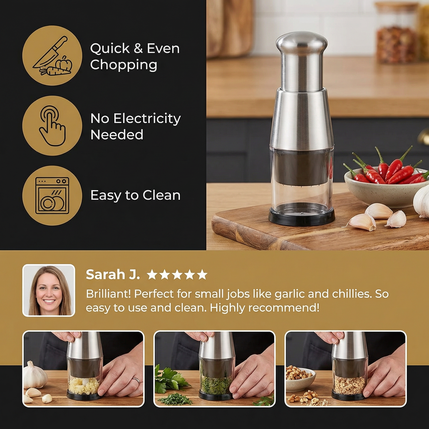 Multifunctional Chopper – Manual Kitchen Tool for Versatile Applications