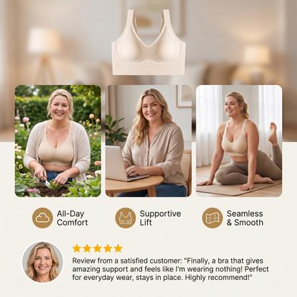 Seamless Full-Coverage Bra – Supportive Lift for Plus Sizes