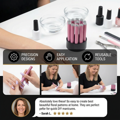 Nail Art Stamp Set – DIY Manicure with Floral Designs