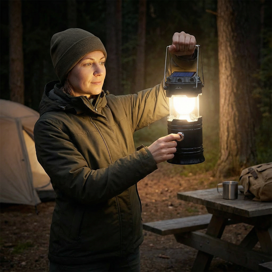 Rechargeable Solar Lantern with USB – Portable LED Light for Outdoor and Emergencies