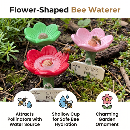Flower-Shaped Bee Waterer – Colorful Water Dispensers for the Garden
