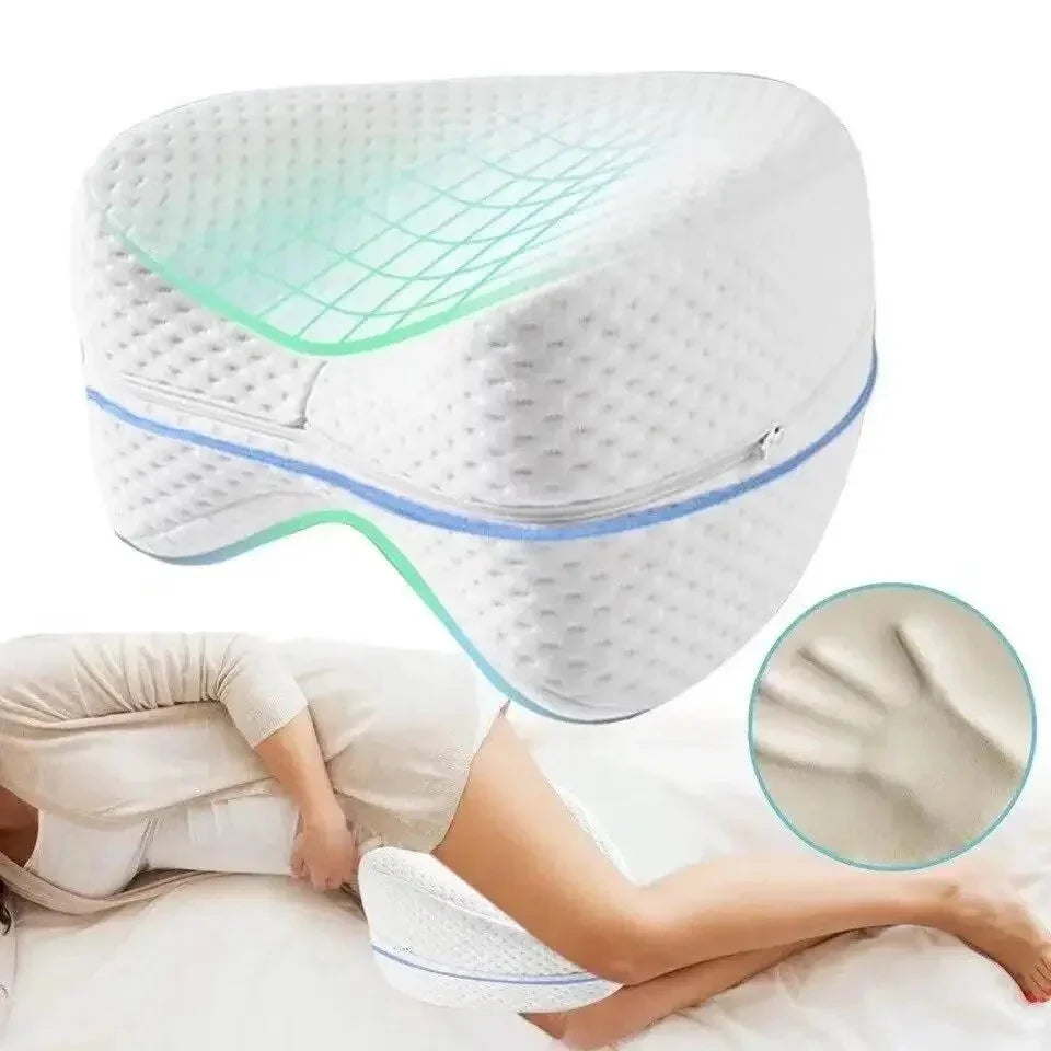 Ergonomic Knee Cushion for Side Sleepers – Orthopaedic Leg Support Pillow with Memory Foam for Comfortable Sleep