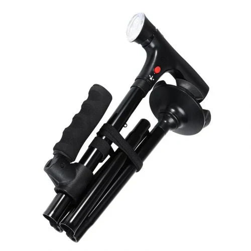 Folding LED Walking Cane | Stability & Support Anywhere