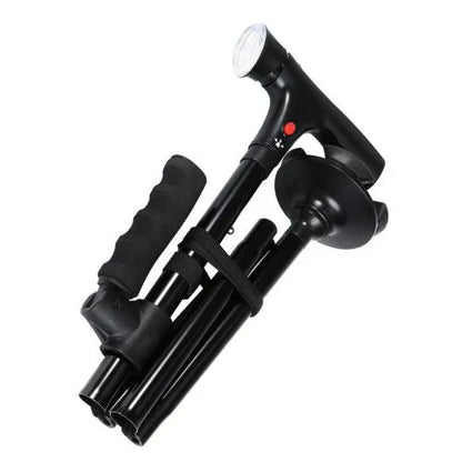 Folding LED Walking Cane | Stability & Support Anywhere