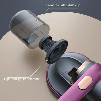 Cordless Handheld Vacuum Cleaner for Mattresses and Upholstery – Portable and High-Frequency Cleaning