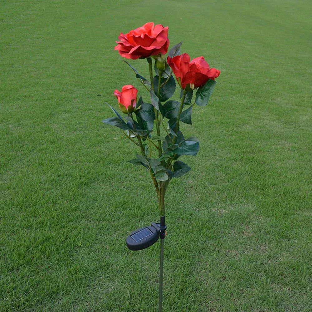 Solar-Powered Garden Rose Lights – Decorative Outdoor Lighting with Solar Panel