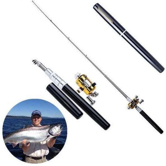 Portable Compact Fishing Set with Telescopic Rod - Travel-Friendly Fishing Gear