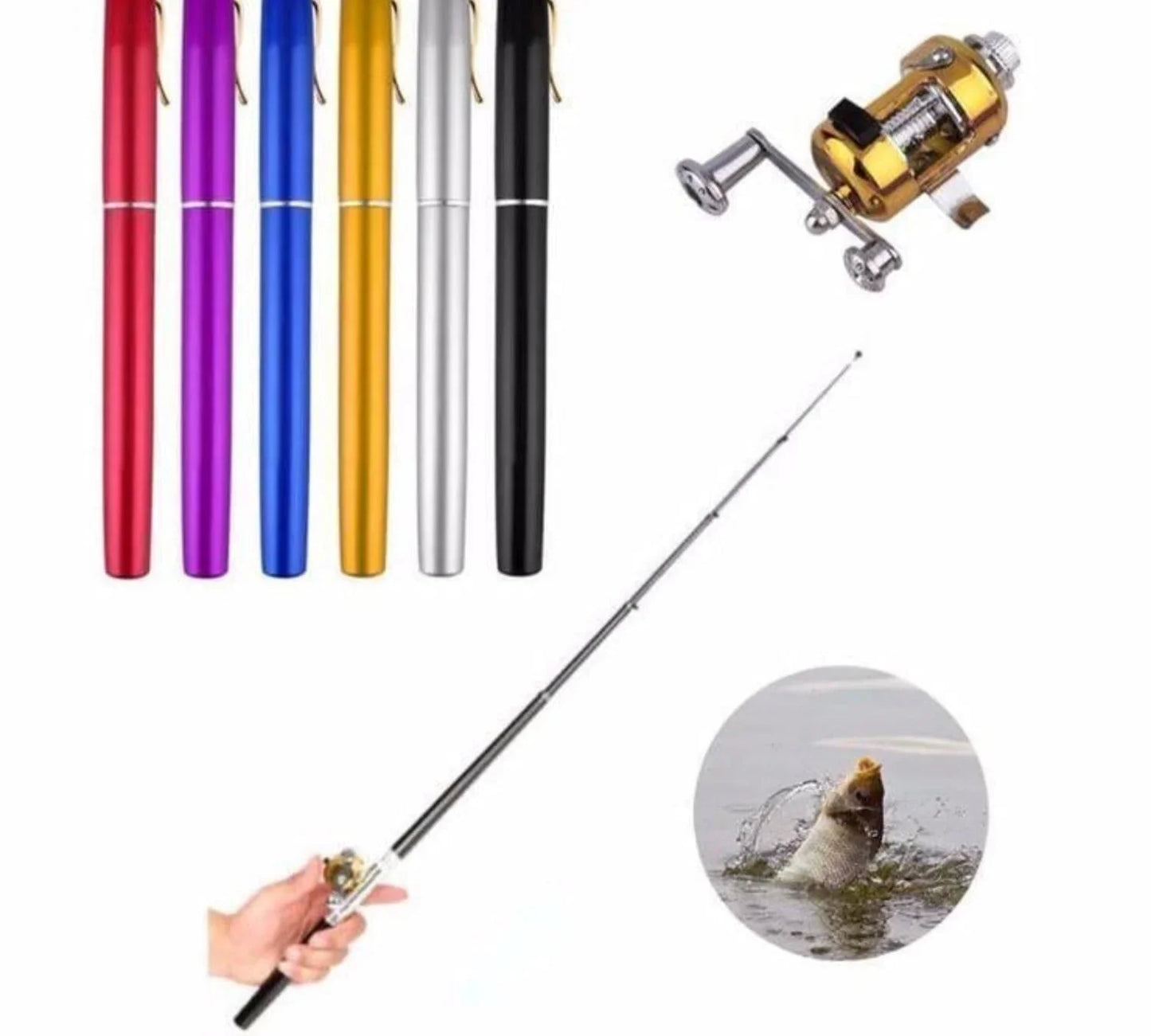 Portable Compact Fishing Set with Telescopic Rod - Travel-Friendly Fishing Gear